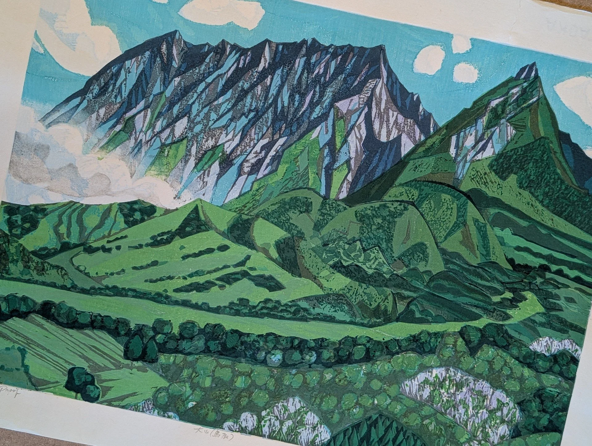 水墨画 富士山 木製フレーム 約77cm x 69cm 原価1,000,000 水墨画 富士山 木製フレーム 約77cm x 69cm 原価1,000,000